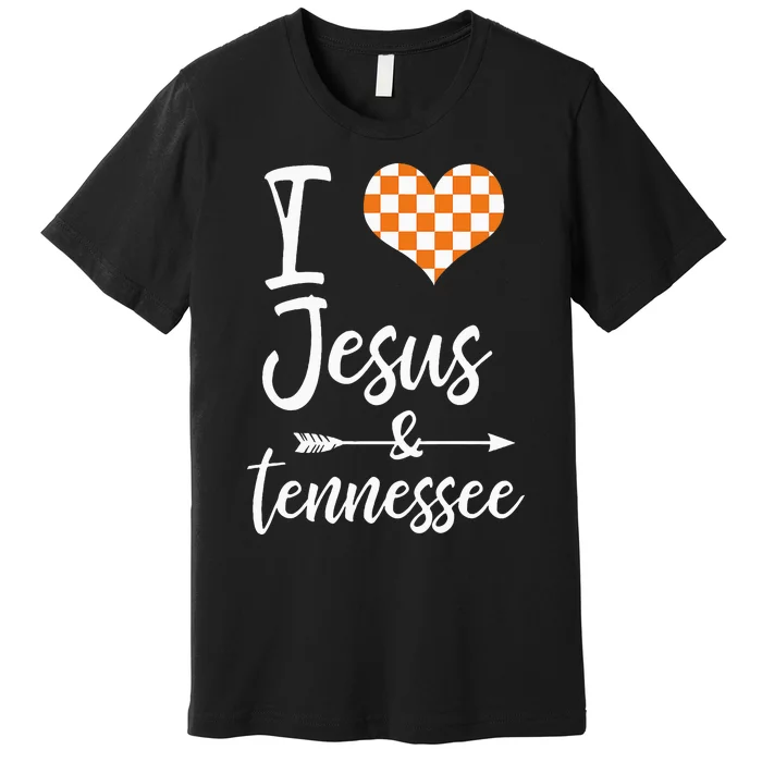 I Love Jesus And Tennessee Orange Premium T-Shirt