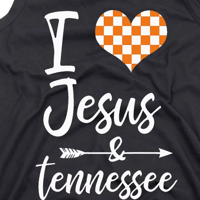 I Love Jesus And Tennessee Orange Tank Top