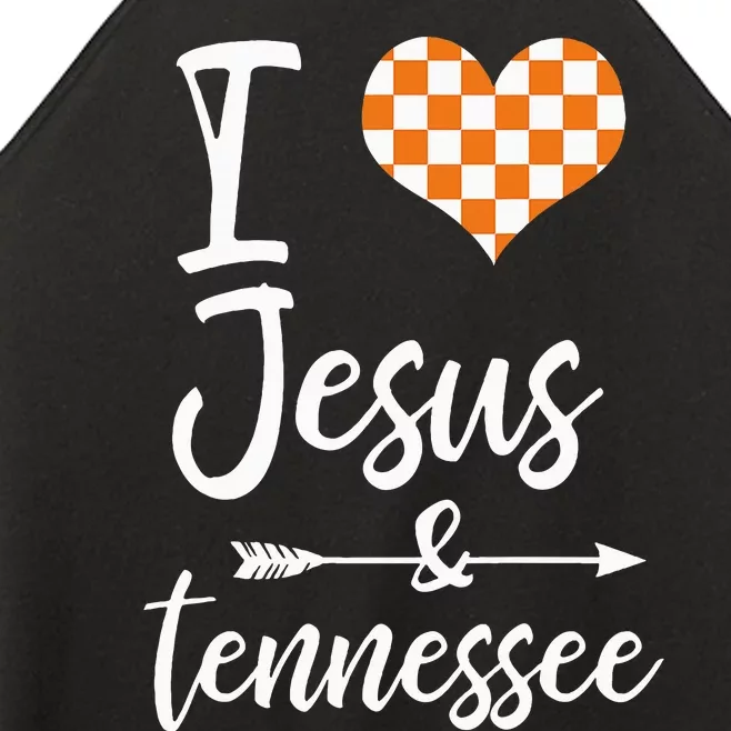 I Love Jesus And Tennessee Orange Women’s Perfect Tri Rocker Tank