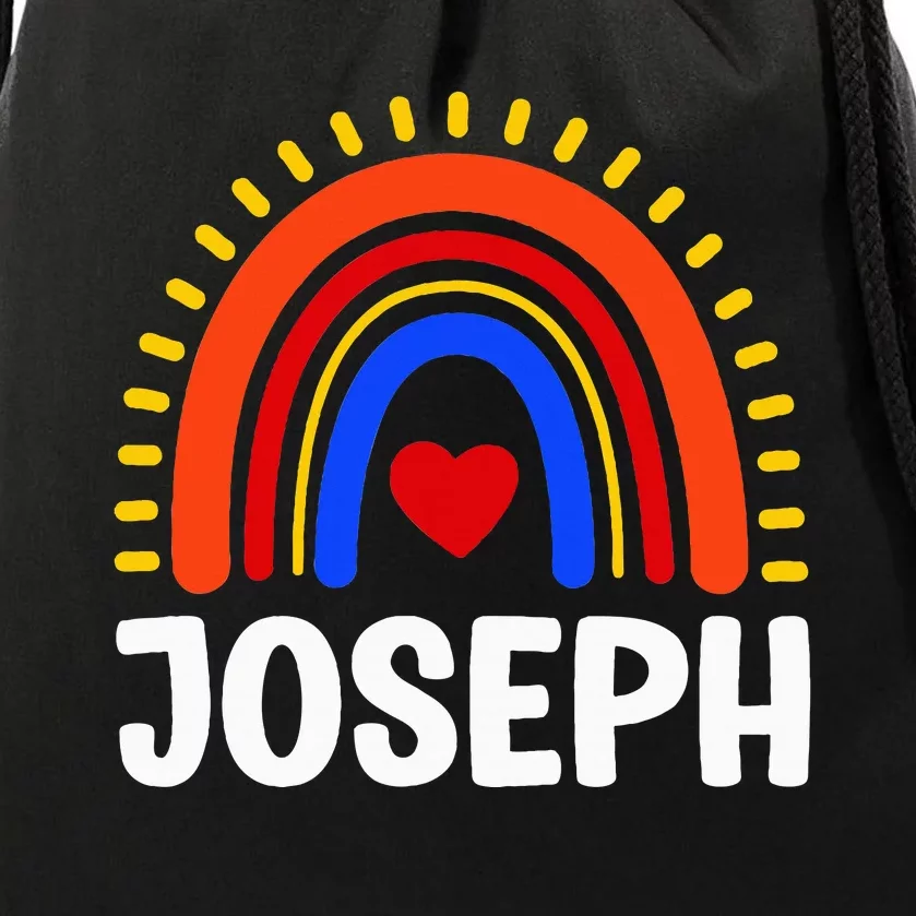 I Love Joseph Cute Joseph Rainbow Drawstring Bag