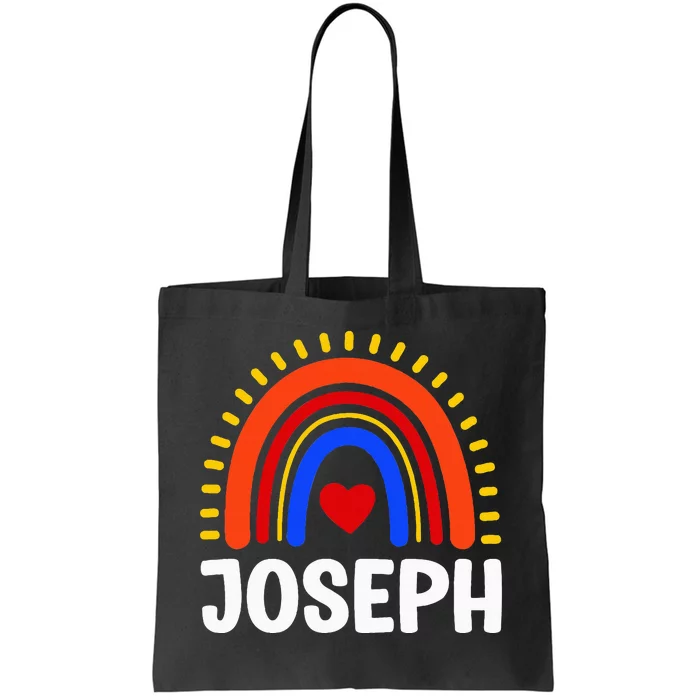 I Love Joseph Cute Joseph Rainbow Tote Bag