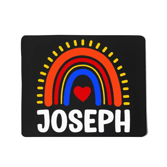 I Love Joseph Cute Joseph Rainbow Mousepad