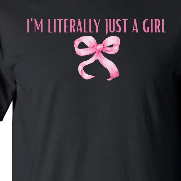 Im Literally Just A Girl Sad Hamster Meme With Pin.K Ribbon Tall T-Shirt