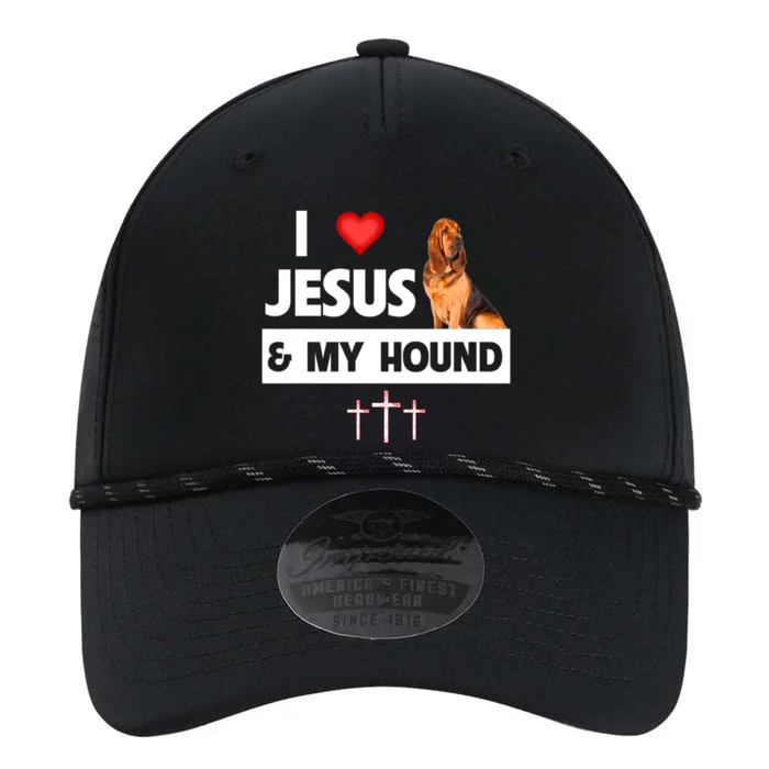 I Love Jesus And My Bloodhound Hunting Dog Mom Dad Christian Gift Performance The Dyno Cap