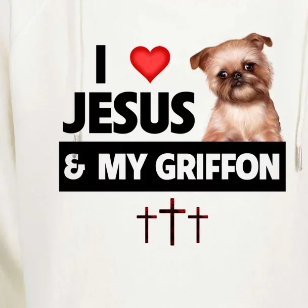 I Love Jesus And My Brussels Griffon Dog Mom Dad Christian Meaningful Gift Womens Funnel Neck Pullover Hood