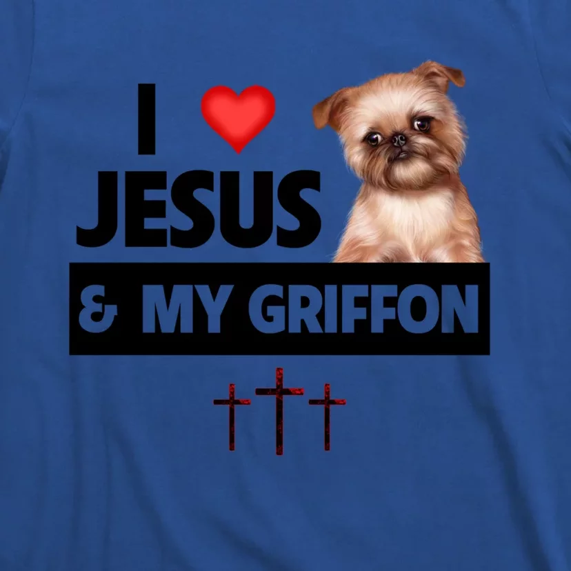 I Love Jesus And My Brussels Griffon Dog Mom Dad Christian Meaningful Gift T-Shirt