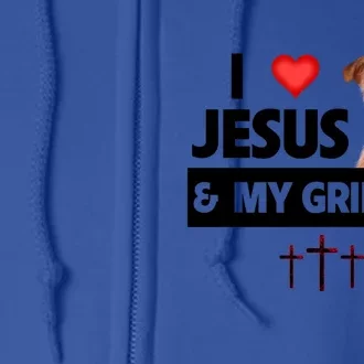 I Love Jesus And My Brussels Griffon Dog Mom Dad Christian Meaningful Gift Full Zip Hoodie