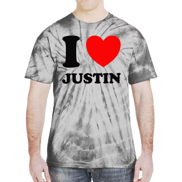 I Love Justin Tie-Dye T-Shirt