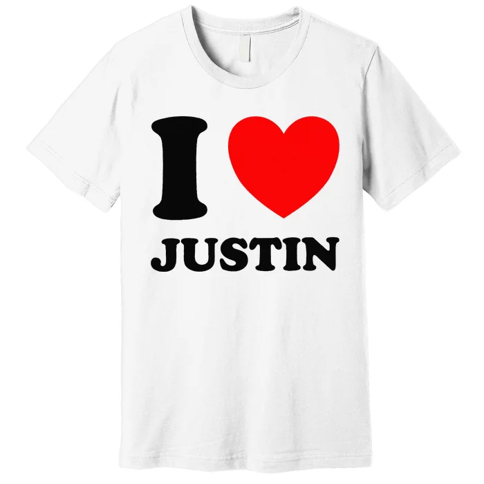 I Love Justin Premium T-Shirt