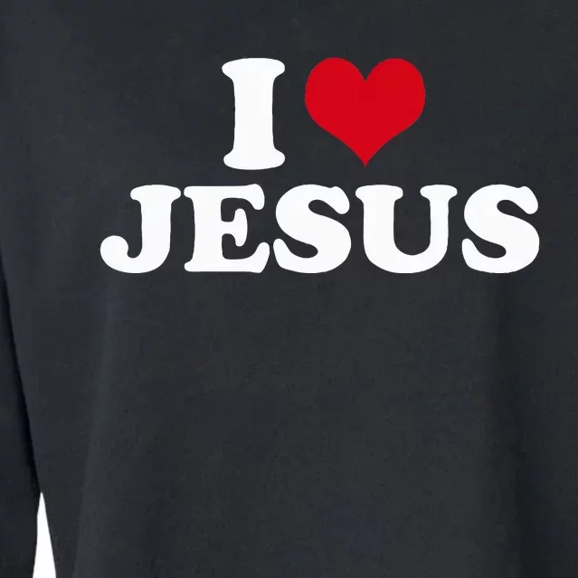 I Love Jesus Cropped Pullover Crew