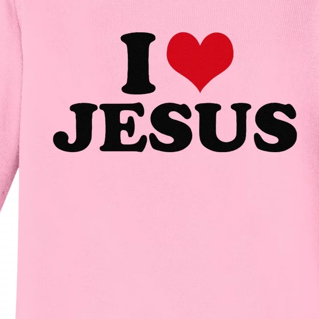 I Love Jesus Baby Long Sleeve Bodysuit