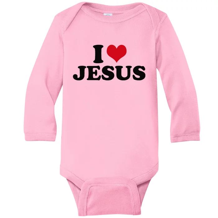 I Love Jesus Baby Long Sleeve Bodysuit