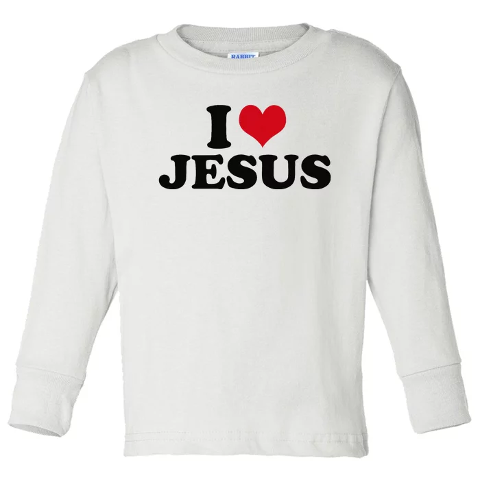 I Love Jesus Toddler Long Sleeve Shirt