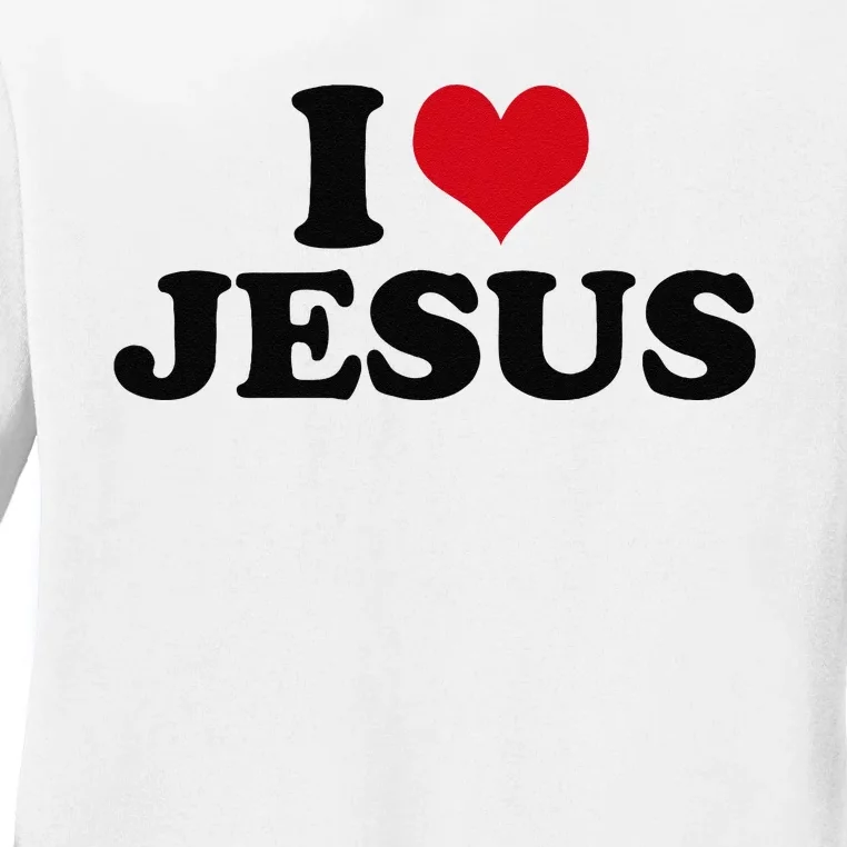 I Love Jesus Ladies Long Sleeve Shirt