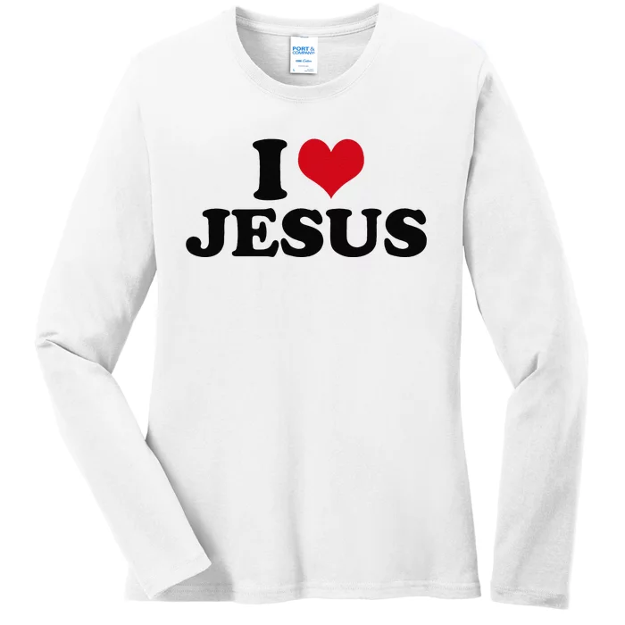 I Love Jesus Ladies Long Sleeve Shirt