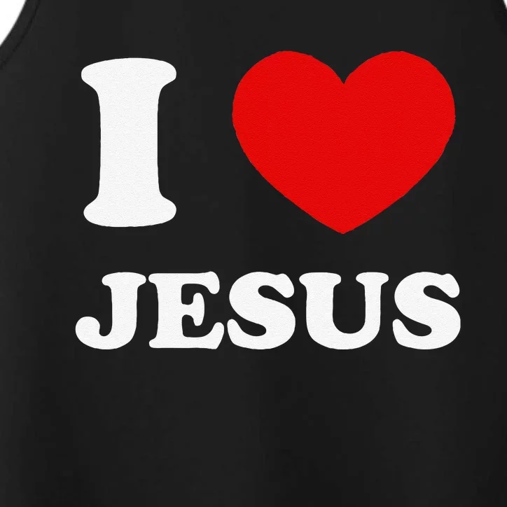 I Love Jesus I Heart Jesus Funny Jesus Performance Tank