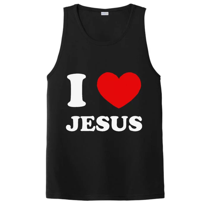 I Love Jesus I Heart Jesus Funny Jesus Performance Tank