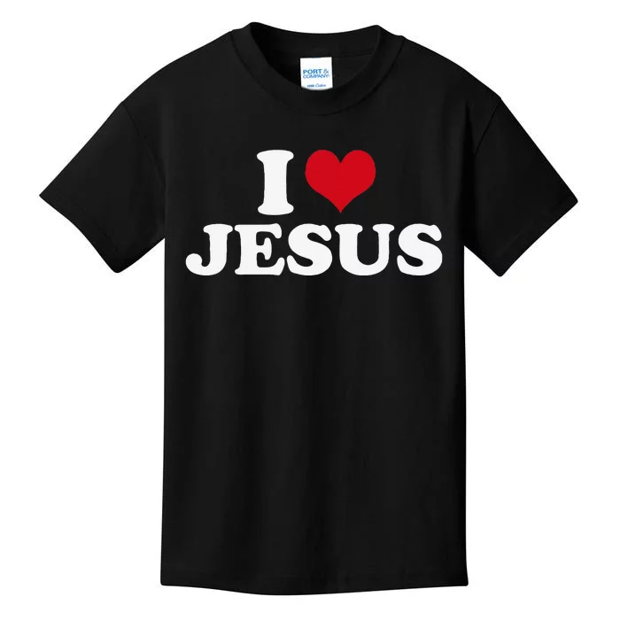 I Love Jesus I Heart Jesus Kids T-Shirt