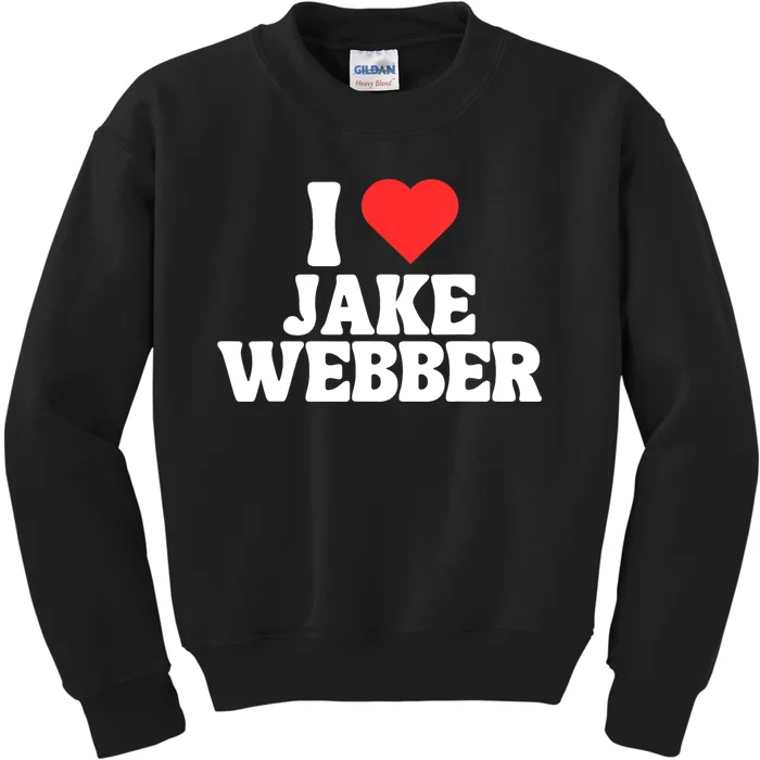 I Love Jake Webber I Heart Jake Webber Kids Sweatshirt