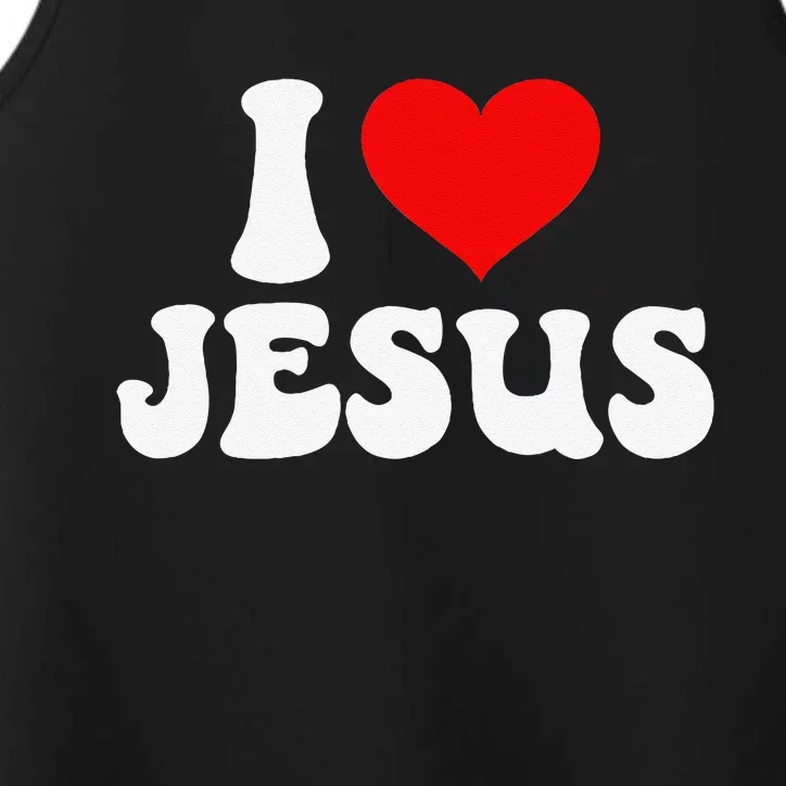 I Love Jesus Bible Christ Performance Tank