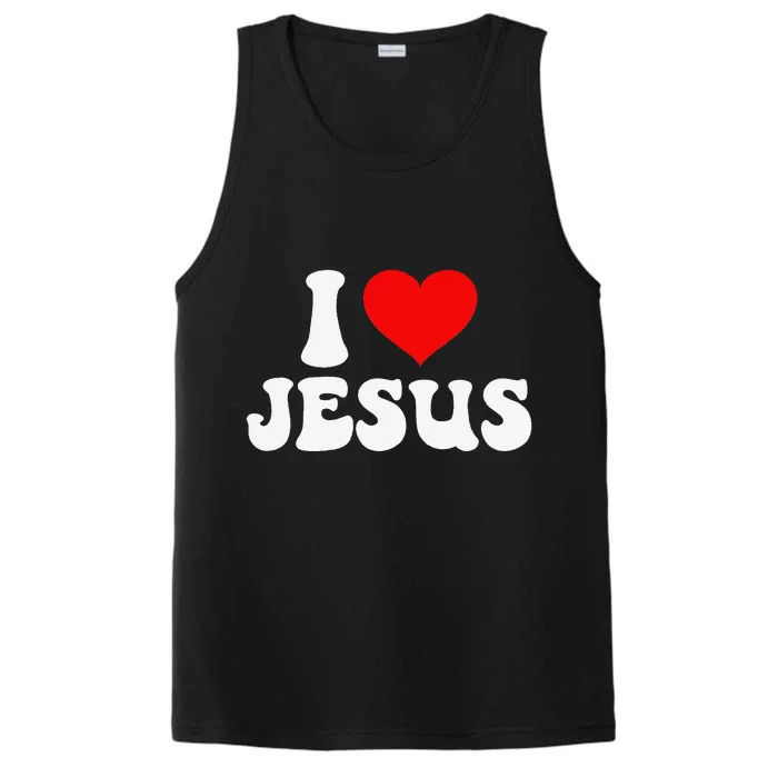 I Love Jesus Bible Christ Performance Tank