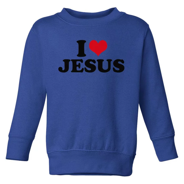 I Love Jesus Premium Toddler Sweatshirt