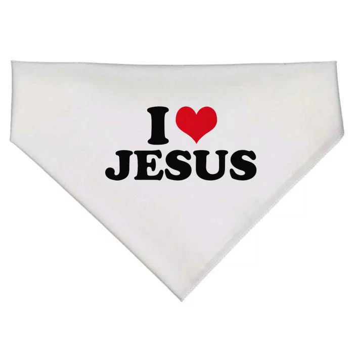 I Love Jesus Premium USA-Made Doggie Bandana