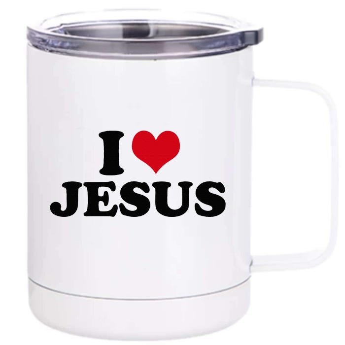 I Love Jesus Front & Back 12oz Stainless Steel Tumbler Cup