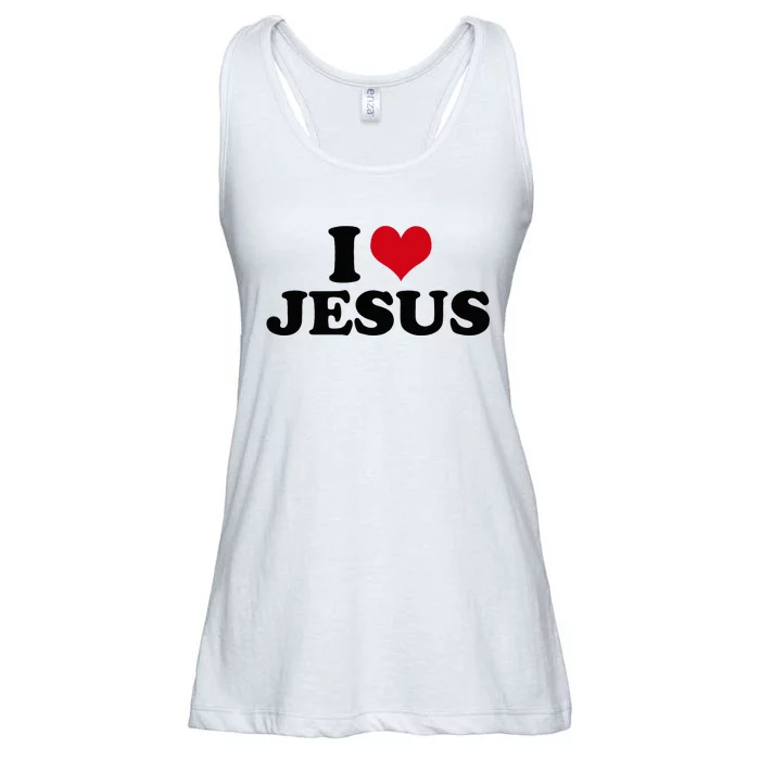 I Love Jesus Ladies Essential Flowy Tank