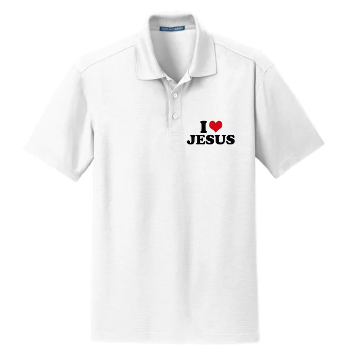 I Love Jesus Dry Zone Grid Performance Polo