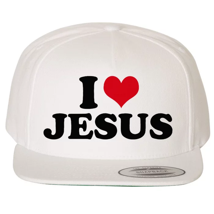 I Love Jesus Wool Snapback Cap