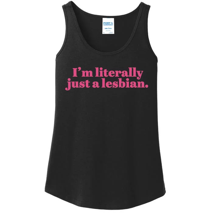 Im Literally Just A Lesbian Lgbt Bi Ladies Essential Tank