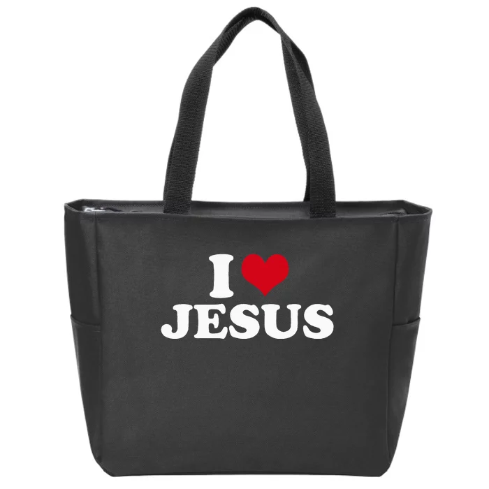 I Love Jesus Zip Tote Bag