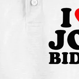 I Love Joe Biden Heart Gift Dry Zone Grid Performance Polo