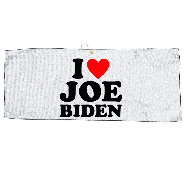 I Love Joe Biden Heart Gift Large Microfiber Waffle Golf Towel