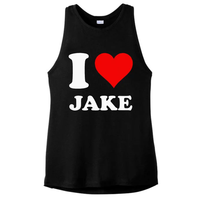 I Love Jake Ladies Tri-Blend Wicking Tank