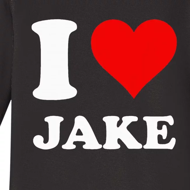 I Love Jake Baby Long Sleeve Bodysuit