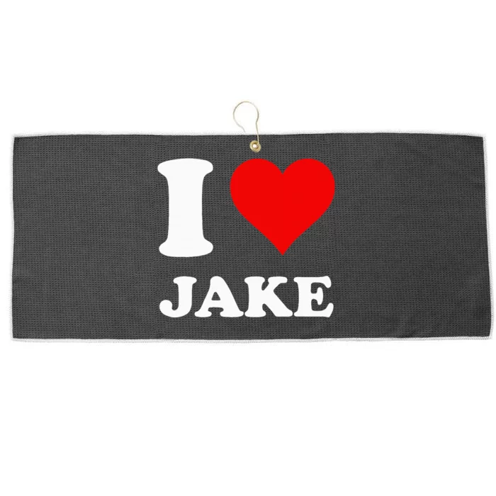 I Love Jake Large Microfiber Waffle Golf Towel