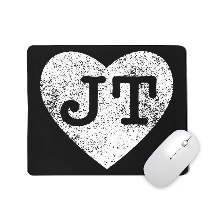 I Love JT Vintage Heart Mousepad