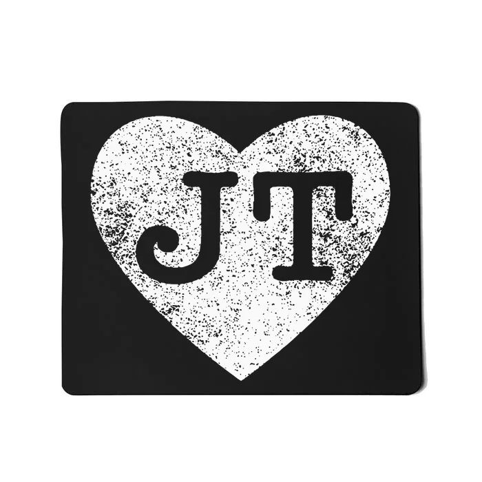 I Love JT Vintage Heart Mousepad