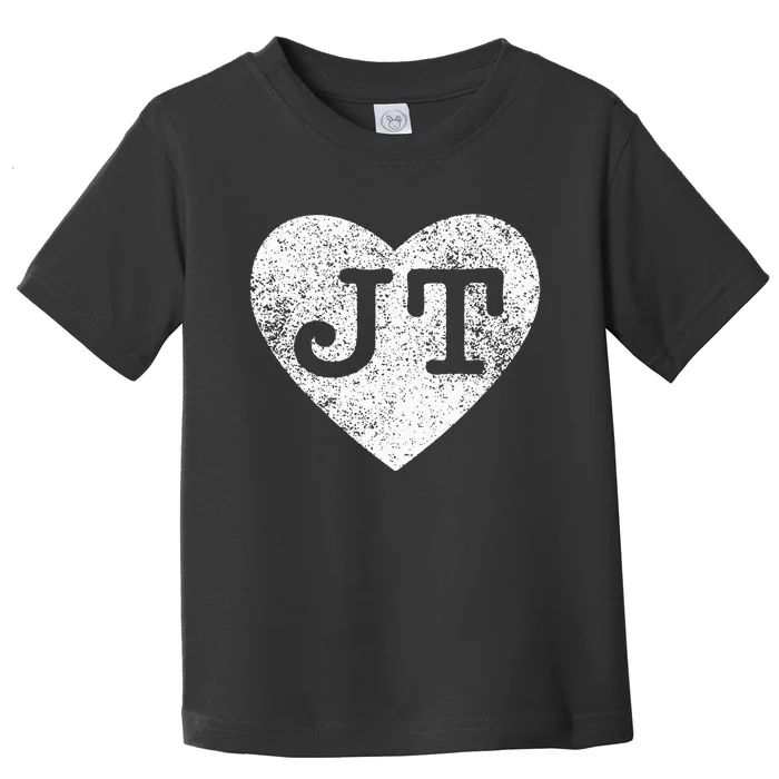 I Love JT Vintage Heart Toddler T-Shirt