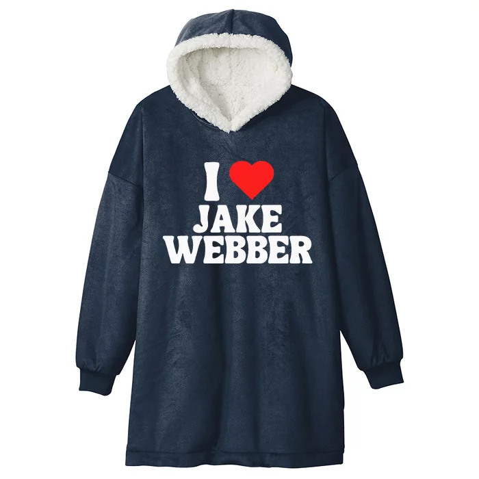 I Love Jake Webber I Heart Jake Webber Hooded Wearable Blanket