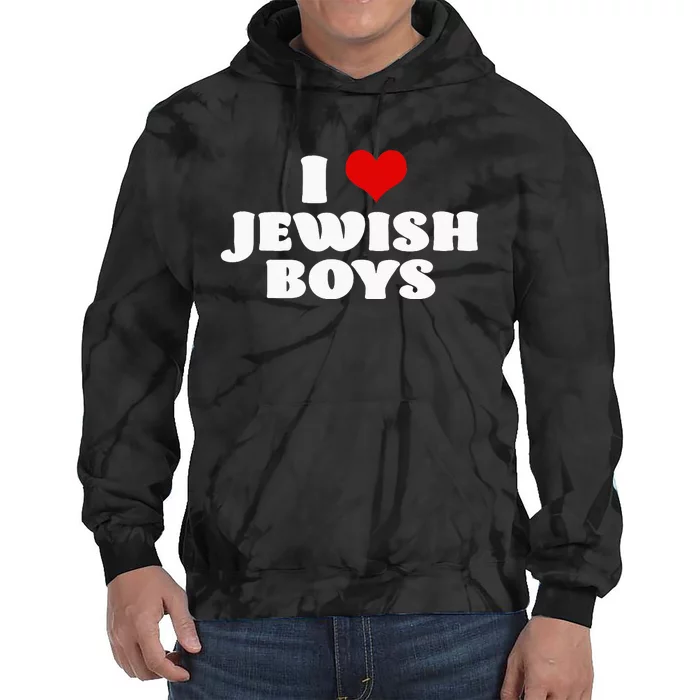 I Love Jewish Red Heart Hanukkah Tie Dye Hoodie