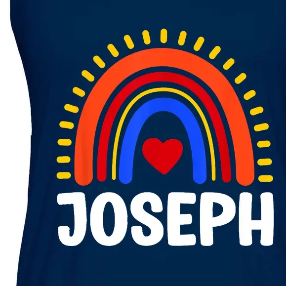 I Love Joseph Cute Joseph Rainbow Ladies Essential Flowy Tank