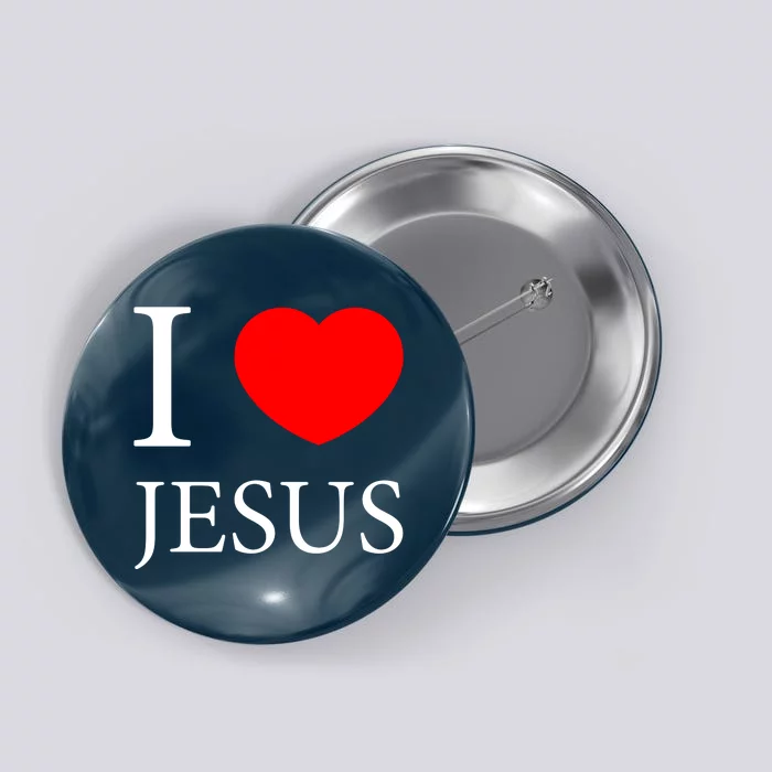 I Love Jesus Simple Logo Button