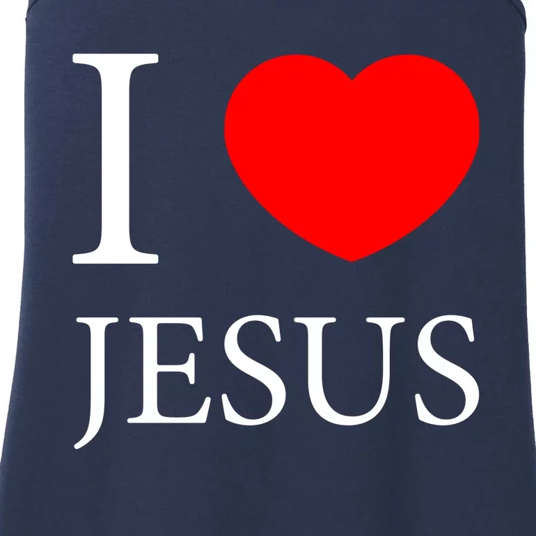 I Love Jesus Simple Logo Ladies Essential Tank