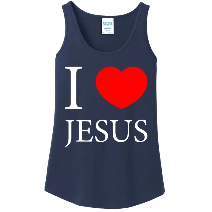 I Love Jesus Simple Logo Ladies Essential Tank