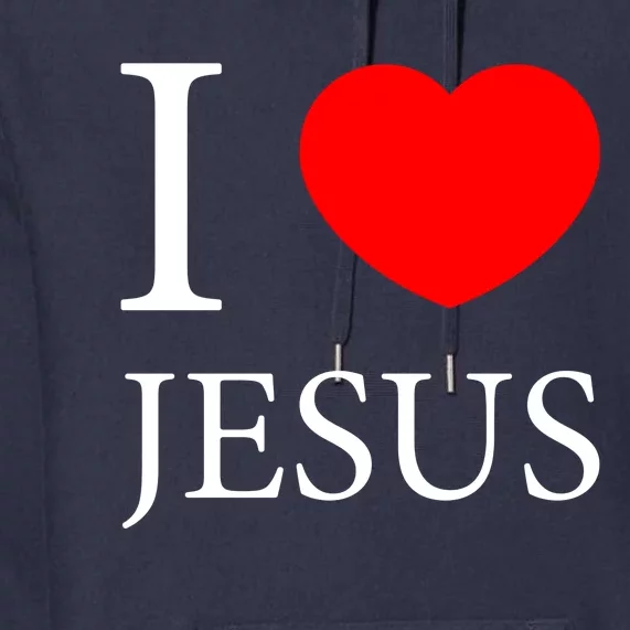 I Love Jesus Simple Logo Premium Hoodie