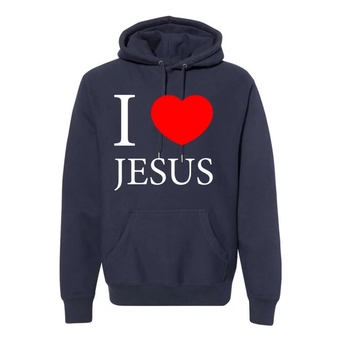 I Love Jesus Simple Logo Premium Hoodie