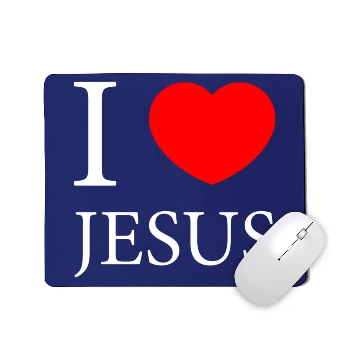 I Love Jesus Simple Logo Mousepad